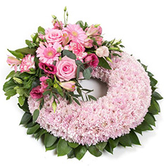 Pink Based Open Wreath
