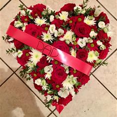 Red and white heart