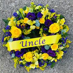 Yellow &amp; Purple Blue Wreath