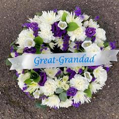 Purple and White Wreath