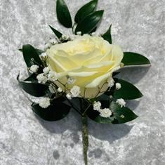 Ivory Rose Button hole