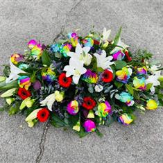 Rainbow Casket Spray