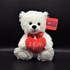 Valentines White I Love You Heart Bear 25cm