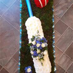 Cricket Bat &amp; Ball funeral trbute 