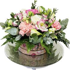 Pretty in Pink Hat box Arrangement