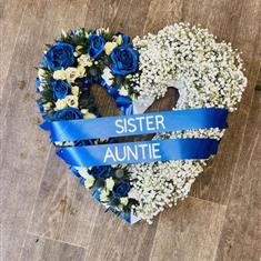 Blue &amp; White open heart