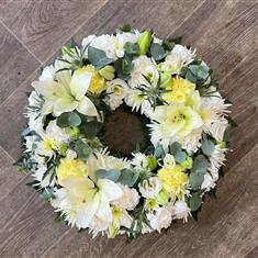 Lemon &amp; White Wreath
