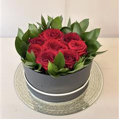Red rose Hat Box