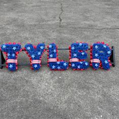 Captain America theme letters 