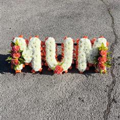 Mum in orange white &amp; yellow