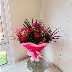 Handtied Bunch of peonies in pink